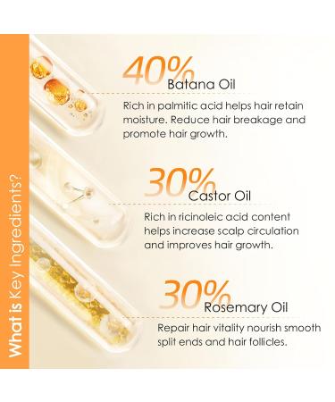 Organic Castor Oil & Rosemary Oil for Hair Growth | 2 Fl Oz | Vegan Scalp Treatment & Moisturizer for All Hair Types - Buy Online on GoSupps.com