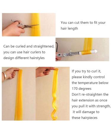 Airsmall 24-Piece Colored Hair Extension Clip Set | Real Hair Colorful Extensions for Women Girls & Children | Perfect for Halloween Party & Cosplay Gifts | 55x3 cm - Buy Online on GoSupps.com