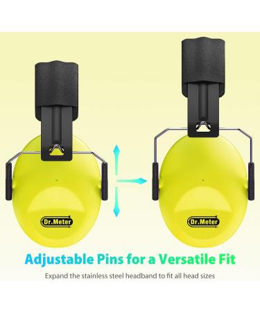 Dr.meter Children Noise Protection Headphones SNR 27dB - Ear Protection Earmuffs for School, Drum Kit, Autism - Yellow - Buy Online on GoSupps.com