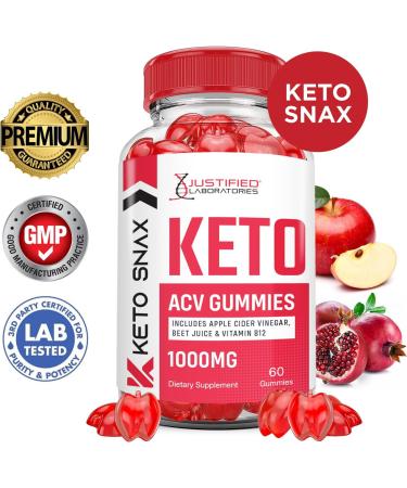(3 Pack) Keto Snax Keto ACV Gummies Advanced Formula 1000MG Keto Snax Keto Gummies Apple Cider Vinegar Formulated with Pomegranate Beet Juice Powder B12 Vegan Non GMO 120 Gummys 60 Count (Pack of 3) - Buy Online on GoSupps.com
