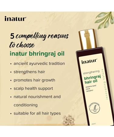 Bhringraj Hair Oil 200 ml - Natural Hair Growth & Strengthening | Organic & Herbal | International Shipping Available - Buy Online on GoSupps.com