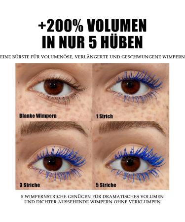 EONFAVE Colorful mascara set 3 colors mascara water resistant voluminous and curly mascara white pink blue durable and volume long eyelashes eye makeup for Halloween party weddings - Buy Online on GoSupps.com