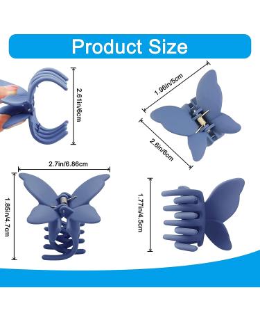 VENGABY Hair Claw Clips for Thick & Thin Hair - 12pcs Non-Slip Matte Butterfly Clips | Strong Hold Jaw Clip Hair Accessories for Women - Buy Online on GoSupps.com
