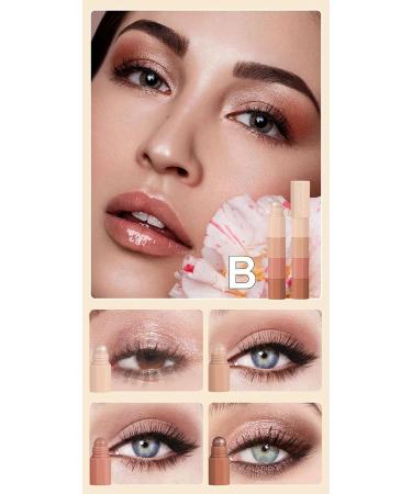 4-in-1 Nude Cream Eyeshadow Stick - Highly Pigmented Matte Eye Shadow & Highlighter Pen for Flawless Eye Makeup - Buy Online on GoSupps.com