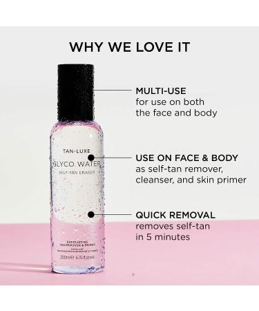 TAN-LUXE Glyco Water 200ml - Exfoliating Tan Remover Cleanser & Primer | Cruelty-Free & Toxin-Free - Buy Online on GoSupps.com