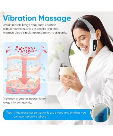 Electric Double Chin Reducer with Blue Red Light for Skin Lifting & Shaping - Buy Online on GoSupps.com