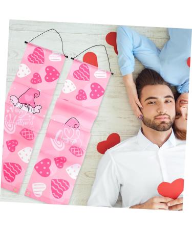 Zerodeko Valentines Day Hanging Banner 1 Pair Valentines Day Banner Polyester Banners Outdoor Valentines Day Welcome Sign Picture 1 180.00X30.00X0.10CM - Buy Online on GoSupps.com