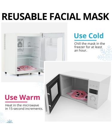 Candy Pink Face Ice Pack Cold Eye Mask - Reduce Redness, Puffy Eyes, Dark Circles - Migraine Relief - Buy Online on GoSupps.com