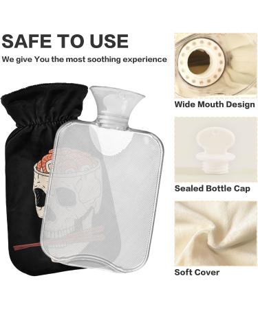 Naanle Skull Sushi Brain Heat Bottle - 2L Transparent Hot Water Bottle for Pain Relief & Cold Therapy | Handfoot Heating Bags - Buy Online on GoSupps.com