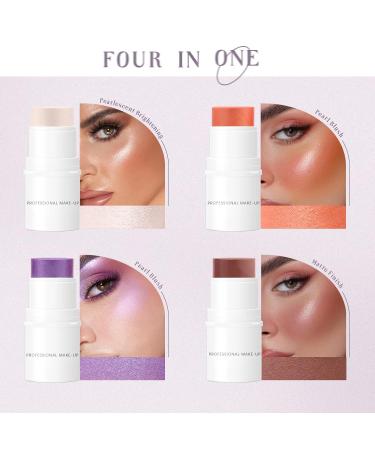 HOSAILY 4 Colors Cream Blush Highlighter Contour Stick Set - Waterproof & Long Lasting Makeup Sticks (Pack of 4) - Buy Online on GoSupps.com