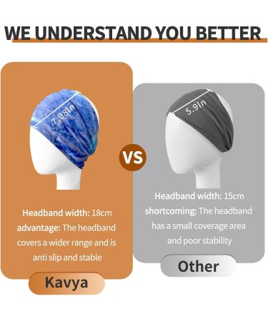 Kavya Wide Headband for Women - Soft 7'' Knotted Hairband in Tie-dye | Elastic Fashion Hair Accessory - Buy Online on GoSupps.com