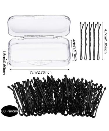 60 Black Seamless Hair Ties & Bobby Pins Set with Box - No Metal Ponytail Holders for Thick, Heavy, and Curly Hair - Buy Online on GoSupps.com