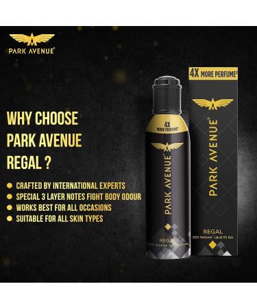 Park-Avenue Men Regal No Gas Premium Perfume Long Lasting Citrus Fragrance Spray 130Ml Pack Of 1 - Buy Online on GoSupps.com