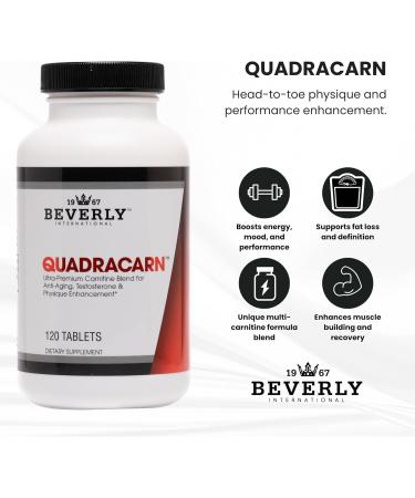 Beverly International Quadracarn 4X-Potency Lab Tested Ultra-Premium Carnitine Blend for Fat Loss Muscle Definition Metabolism Mood Energy Boost Anti-Aging Brain Function. 120 Tablets. - Buy Online on GoSupps.com
