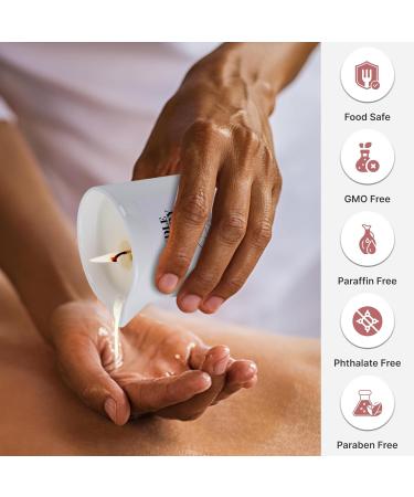 Massage Oil Candle for Relaxation | 8.1 oz Lavender Chamomile Essential Oil Body Massage Candle | Spa & Home Use | Perfect Gift for Men & Women - Buy Online on GoSupps.com