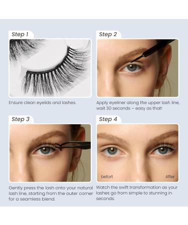 Cashmeren Magnetic Eyelashes Kit | DIY Lash Extensions at Home | Lightweight & Natural | Includes Eyeliner & Tweezers | 5 Pairs Gentle Aura - Buy Online on GoSupps.com