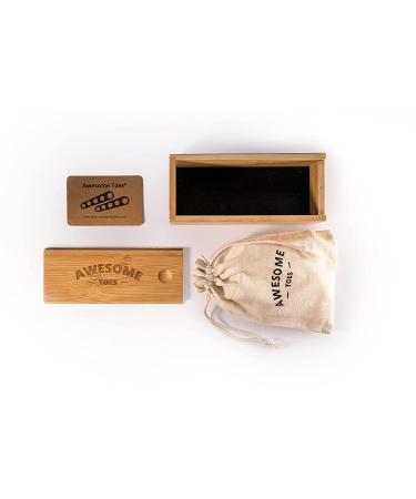 YOGABODY Naturals Toe Spreaders & Separators: Fast Pain Relief from Hammertoe & Bunions - 2 Pairs in Stylish Wooden Box - Buy Online on GoSupps.com