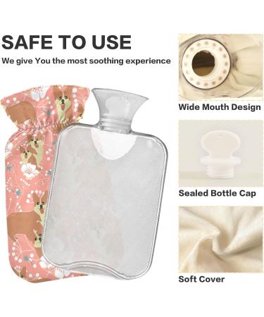 Naanle Corgi Dog Hot Water Bottle with Cover - 1L Heat Bottle for Bed Hand & Foot Warmer Pain Relief Heat & Cold Therapy International Shipping Available - Buy Online on GoSupps.com