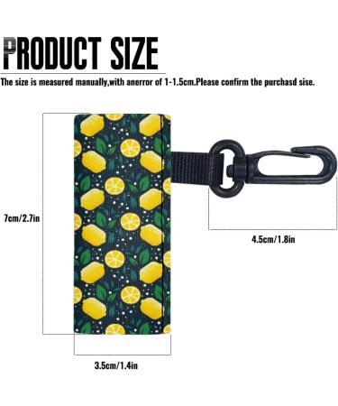SCRAWLGOD Lemon Print Lip Balm Holder Keychain Portable Lip Balm Sleeve keychain Chapstick Holder Secure and Nice Hand Feeling Set of 5 Lemon 5 - Buy Online on GoSupps.com