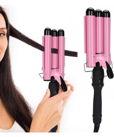 3 Barrel Curling Iron Wand - Hair Waver Curler with LCD Display | International Shipping | Perfect for Home & Salon Use - Buy Online on GoSupps.com