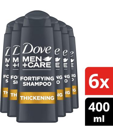 Dove Men + Care - Thickening Cleansing & Vitalizing Shampoo for Men - Softens & Cleanses All Hair Styles & Colors - Amazon Exclusive Large Pack (6 x 400ml) - Buy Online on GoSupps.com