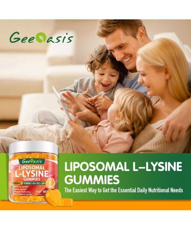 Geeoasis Liposomal L-lysine & NAC Gummies Lysine Chewable & NAC Supplement for Kids & Adults Immune Support - Buy Online on GoSupps.com