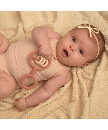 La'dore Baby Teething Toys - Premium Double Teether Ring for Infants (Rosewood) - Food-Grade Silicone - Easy to Clean and Soothing for Teething Babies - Buy Online on GoSupps.com