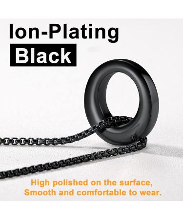 U7 Women's Cremation Urn Necklace | Celtic Knot Dog Feet Wings Crucifix | Stainless Steel Pendant for Ashes | Black Cylinder Chain Jewelry - Buy Online on GoSupps.com