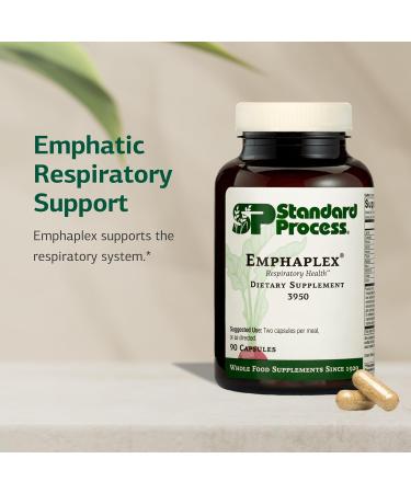 Standard Process Emphaplex - Respiratory System Supplement for Antioxidant Support - for Cellular Energy Support & Nervous System Health - 90 Capsules (45 Servings) - Buy Online on GoSupps.com