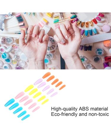 Colorful Nail Tip Pure Color Full Cover Nail Tip Home Salon Stylish Colorful False ABS Material Fake Nail Manicure Tool Easy to Cut(05) - Buy Online on GoSupps.com