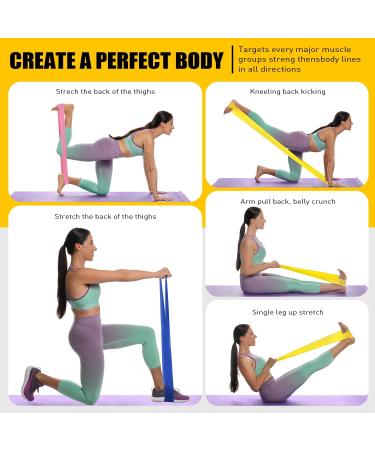 Non-Latex Resistance Bands Set for Strength Training & Physical Therapy - 1.5m Length - 3 Different Strength Levels - Yoga, Pilates, Stretching - Home Workout Bands (Yellow/Pink/Blue) - Buy Online on GoSupps.com