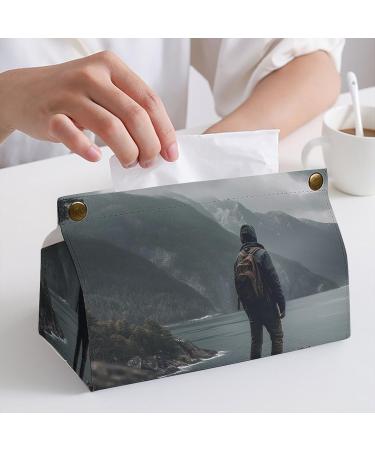 Tissue Box Cover Tissue Box Holder Sea and Mountains Print Tissue Holder Travel Tissue Packs Facial Paper Holder Decorative Holder - Buy Online on GoSupps.com