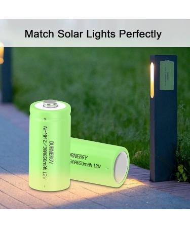 Rechargeable 2/3AA Batteries 12 Pack - 650mAh NiMH for Solar Lights | Long-lasting Eco-Friendly Power Cell - Buy Online on GoSupps.com