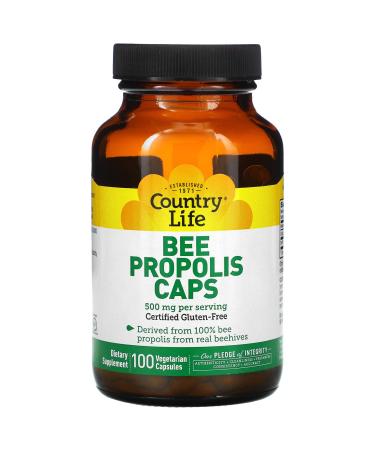 Country Life Bee Propolis Caps 500 mg 100 Vegetarian Capsules