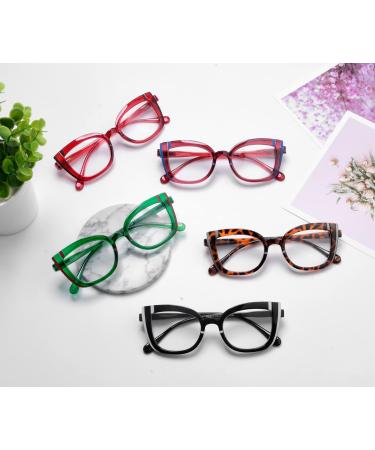Eyekepper 5-Pack Cat Eye Reading Glasses for Women - Cute +1.00 Magnification - Stylish Mixed Colors - Buy Online on GoSupps.com