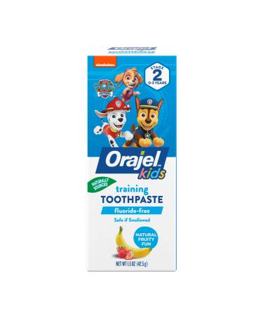 Orajel Paw Patrol Training Toothpaste Fluoride Free Fruity Fun Flavor 1.5 oz (42.5 g)