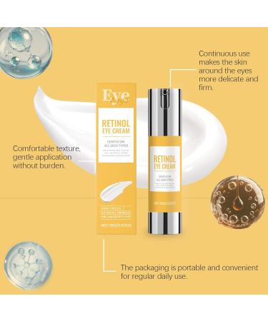  CongRong Retinol eye cream for dark circles and puffiness with hyaluronic acid and retinol eye essence firming and lifting absorbs quickly moisturizing anti-aging - Buy Online on GoSupps.com