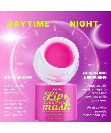 Overnight Lip Butter Mask Treatment Balm - Hydrating Lip Sleeping Mask with Collagen Vitamin E Coconut Oil & Grape Seed Oil for Chapped Lips & Lip Line Repair - Buy Online on GoSupps.com