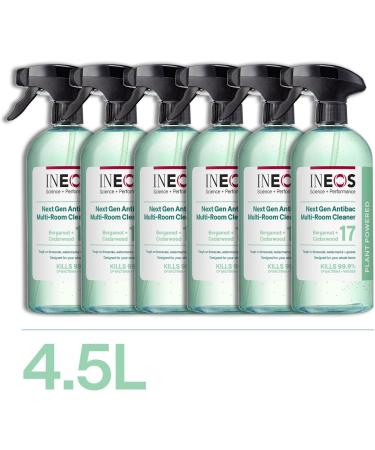 INEOS Next-Gen Cleaner Antibac Spray 4.5L (750ml x 6) Multi-Room Plant Powered Limescale + Grease Remover Kills 99.9% of Bacteria + Viruses Bergamot + Cedarwood Bergamot & Cedarwood 750 ml (Pack of 6) - Buy Online on GoSupps.com