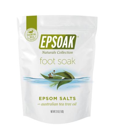 Tea Tree Oil Foot Soak with Epsoak Epsom Salt - 2 Pound Value Bag - Made in The USA 2 Pound (Pack of 1)