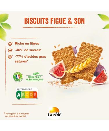 Gerbl Fig & Son Cookies Rich in Fibre Without palm oil 40 Pouches of 3-120 cookies 1.1 kg - Buy Online on GoSupps.com
