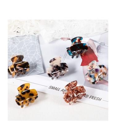 TSLINC 6-Piece Non-Slip Hair Clips for Medium & Thin Hair - Tortoise Cellulose Acetate Brown Leopard Design for Women & Girls - Buy Online on GoSupps.com
