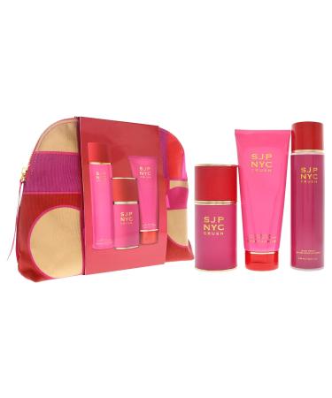 SJP NYC Crush By SJP Gift Set For Women - Clean Romantic Ultra-Feminine Fragrance - Fruity-Floral Notes Of Coconut And White Flowers - 3.4 oz EDP 8 oz Body Spray 6.7 oz Body Lotion - 3 Pc 6.7 Fl Oz (Pack of 1) - Buy Online on GoSupps.com