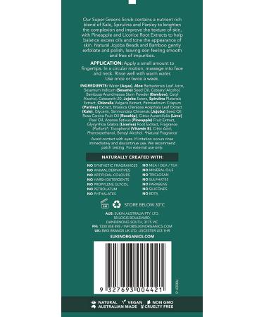 Sukin Super Greens Detoxifying Facial Scrub 4.23 fl oz - Natural Exfoliator for Brighter Skin - Buy Online on GoSupps.com