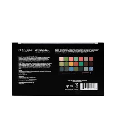 Profusion Cosmetics Adventurous 21 Shade Eyeshadow Palette - Earthy Tones Rich Pigments & Blendable Colors | Shop Internationally - Buy Online on GoSupps.com