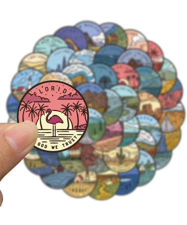 US States Stickers - 50Pcs USA State Decals Waterproof Stickers for Guitar Phone Scrapbook Water Bottle Suitable for Teens Adults - Buy Online on GoSupps.com