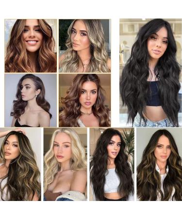 Clip-In Extensions 50 cm 4-Piece Set 200 g Like Real Hair Extensions Clip-In Extension Long Curls Synthetic Hairpieces for Women (P86/613) - Buy Online on GoSupps.com