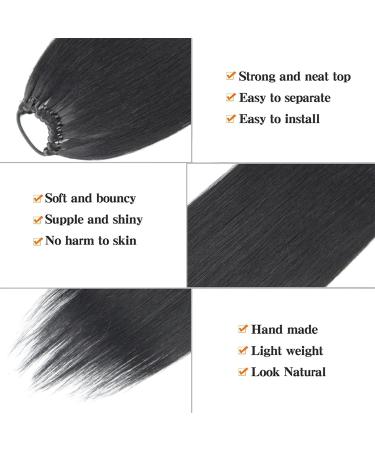 Ponytail Extensions Long Straight Braided Ponytail Extensions with Hair Tie 24 Inch Synthetic Ponytail Extensions Wrap Around Braided Pony Tail Hairpiece for Women for Women(Color:2) 24inches-60cm 2 - Buy Online on GoSupps.com