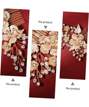FRCOLOR 1pc comb wedding headpiece metal hairpin rhinestone hair pins weddings women decorative hairpi bridal hair slide women's hair clips Flower Shape Headwear decorate bride alloy pearl - Buy Online on GoSupps.com