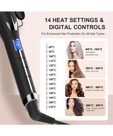 Lockenstab 3 Barrels Deep Waves 28mm - Aimervo Waver with LCD 14 Temp Levels (80-210 ) Ceramic Coating Ideal for All Hair Types + 2 Hair Clips - Shop Now! - Buy Online on GoSupps.com